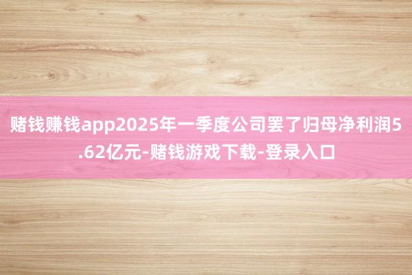 赌钱赚钱app2025年一季度公司罢了归母净利润5.62亿元-赌钱游戏下载-登录入口