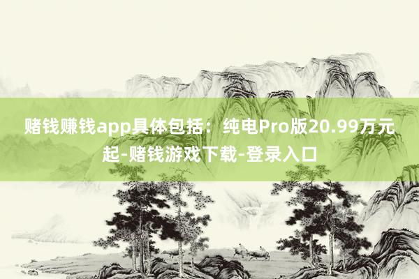 赌钱赚钱app具体包括：纯电Pro版20.99万元起-赌钱游戏下载-登录入口